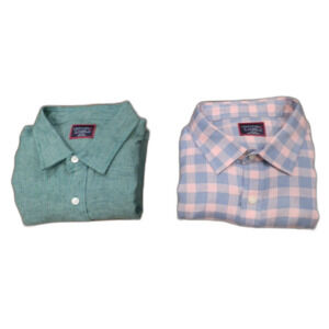 UNTUCKit Long Sleeve Button Down 100% Linen Shirts Men's Size XL Set of 2